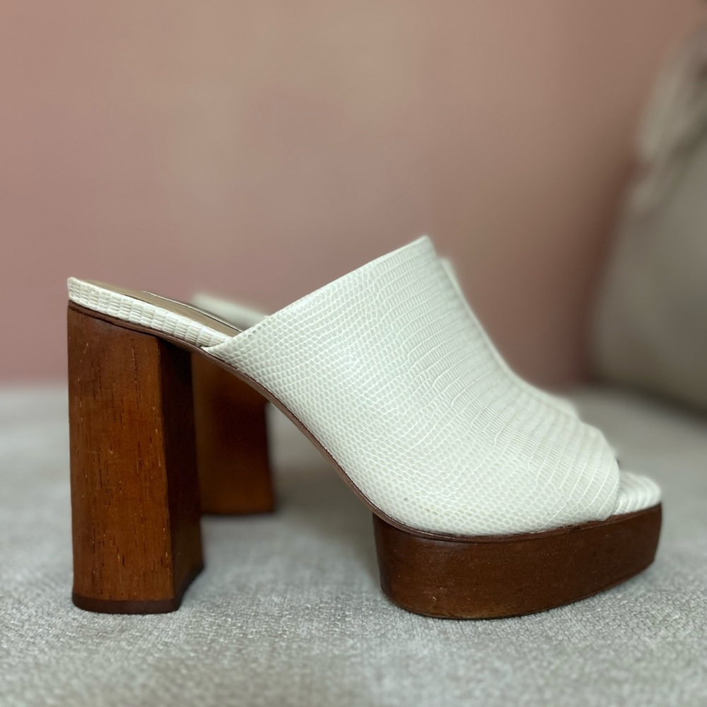 Antonio Melani Leather Platform Heels